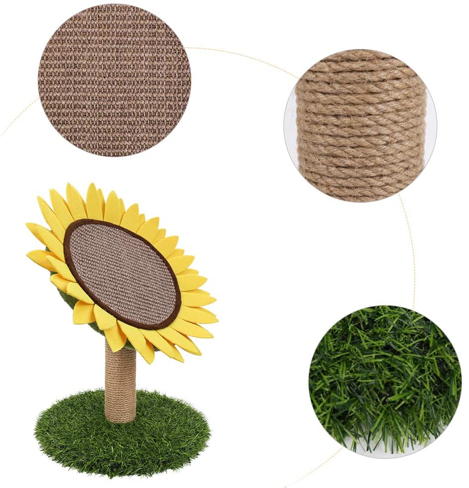 Sunflower Cat Scratching Post with Sisal