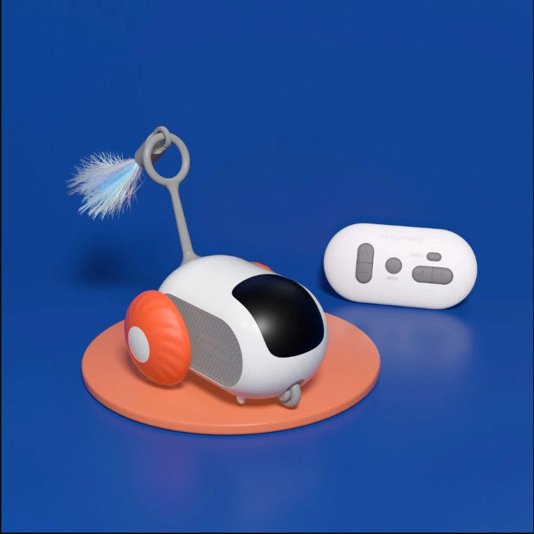 Petgravity Pet Toy Interactive Car with Remote (Orange)