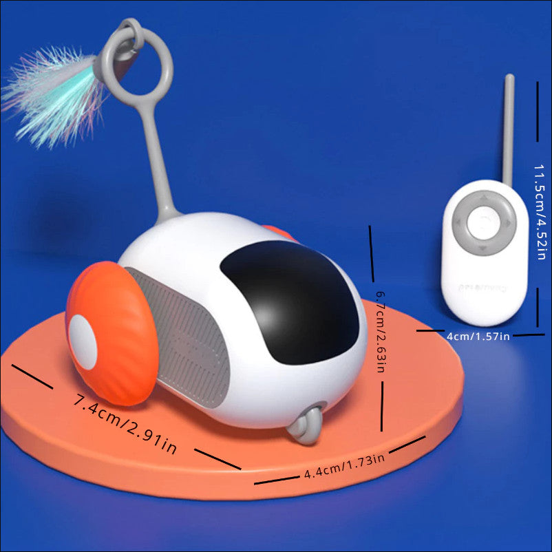 Petgravity Pet Toy Interactive Car with Remote (Orange)