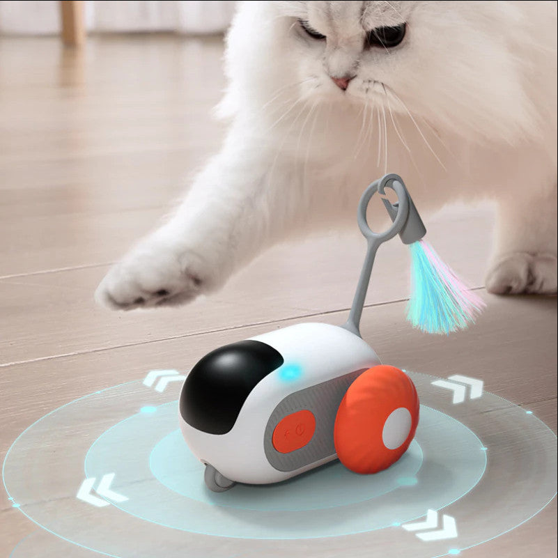 Petgravity Pet Toy Interactive Car with Remote (Orange)