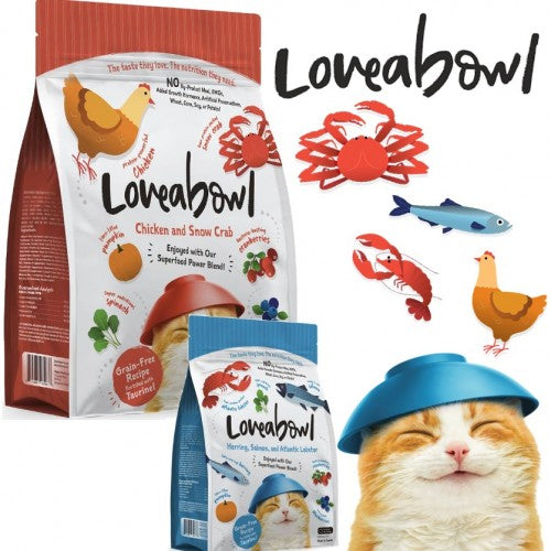 Loveabowl Grain-Free Chicken and Snow Crab Dry Cat Food 9lbs