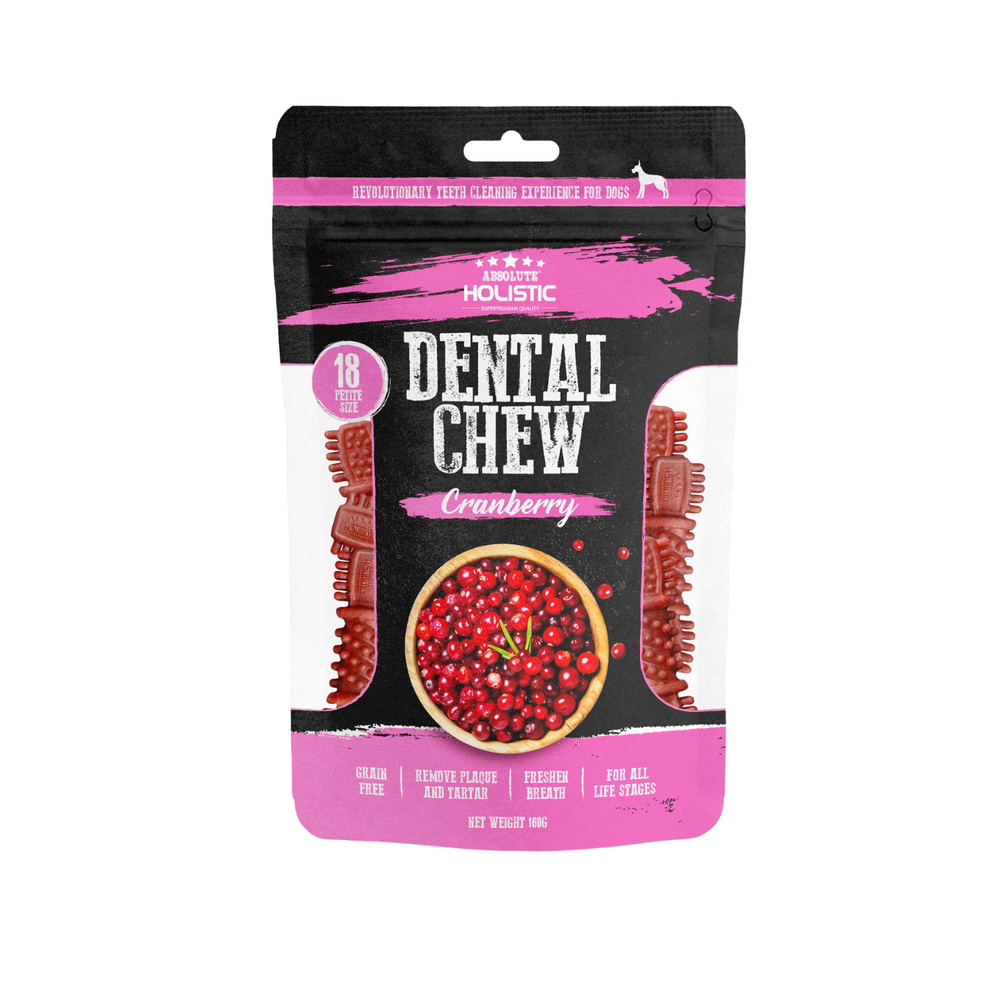 Absolute Holistic Dental Chew Cranberry Value Pack 160g