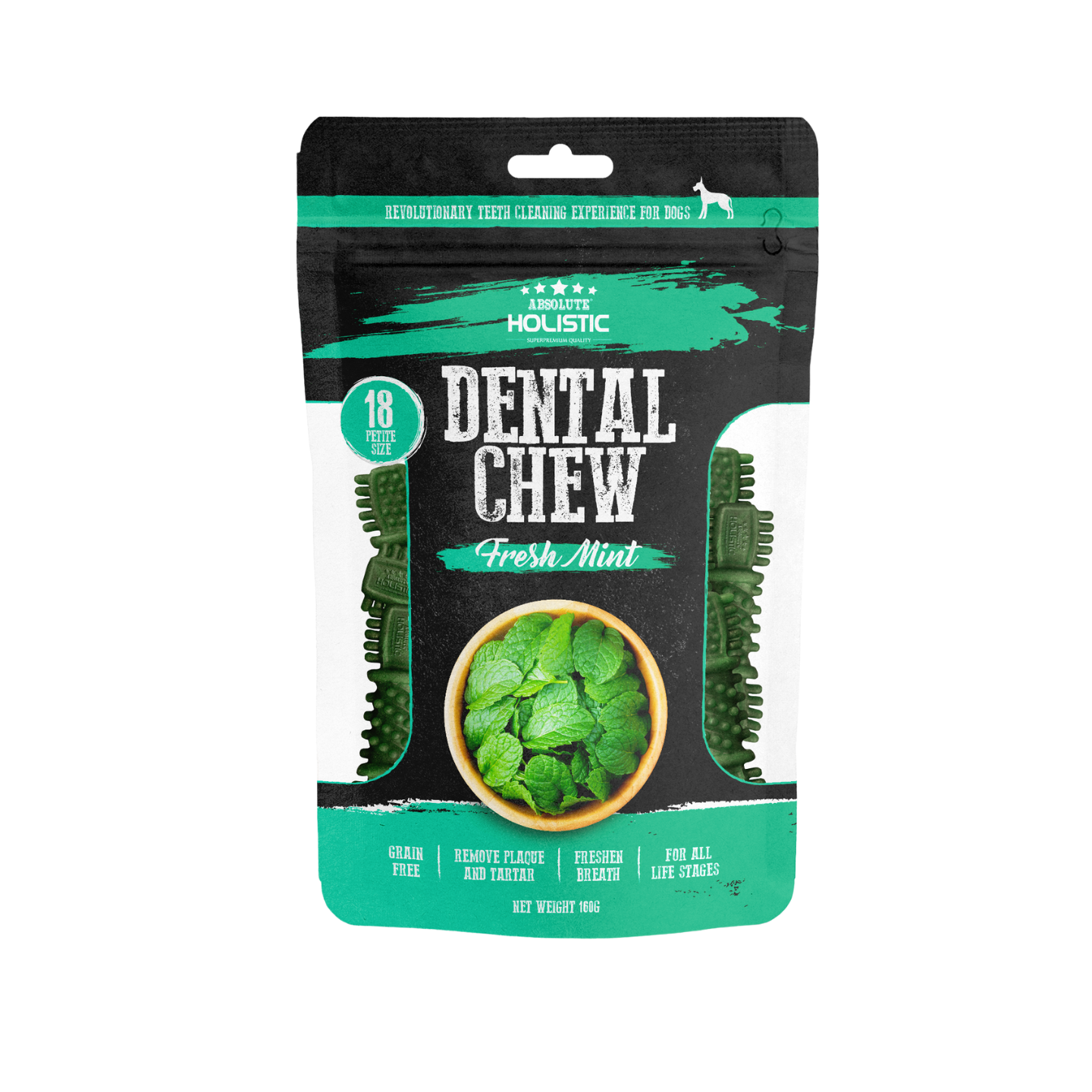 Absolute Holistic Dental Chew Mint Value Pack 160g