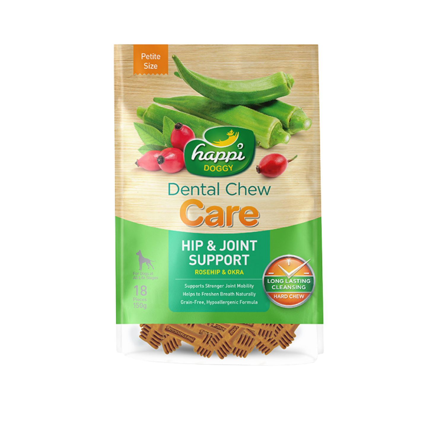 Happi Doggy Hip & Joint Support Rosehip & Okra Petite 150g