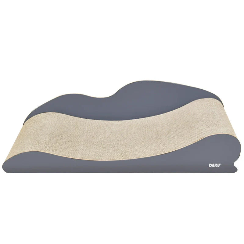 100cm Grey Wood Lounger Cat Scratch Board & Scratch Bed