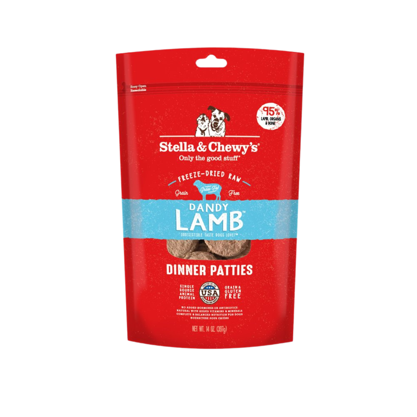 Stella & Chewy's Dog Freeze-Dried Dinner Patties Dandy Lamb 14oz