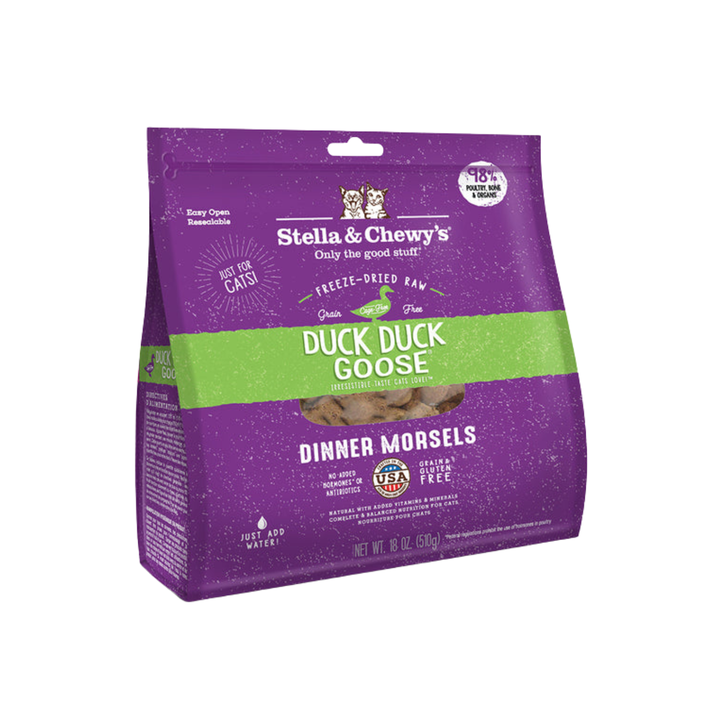Stella & Chewy's Cat Freeze Dried Dinner Morsels Duck Duck Goose 18oz