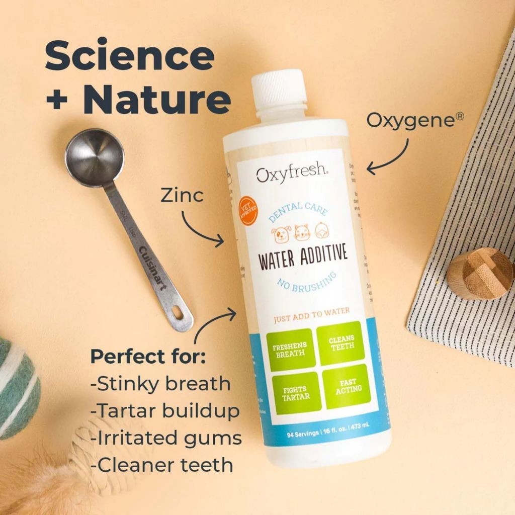 Oxyfresh Dental Water Additive Care for Cats and Dogs 3.4oz/100ml