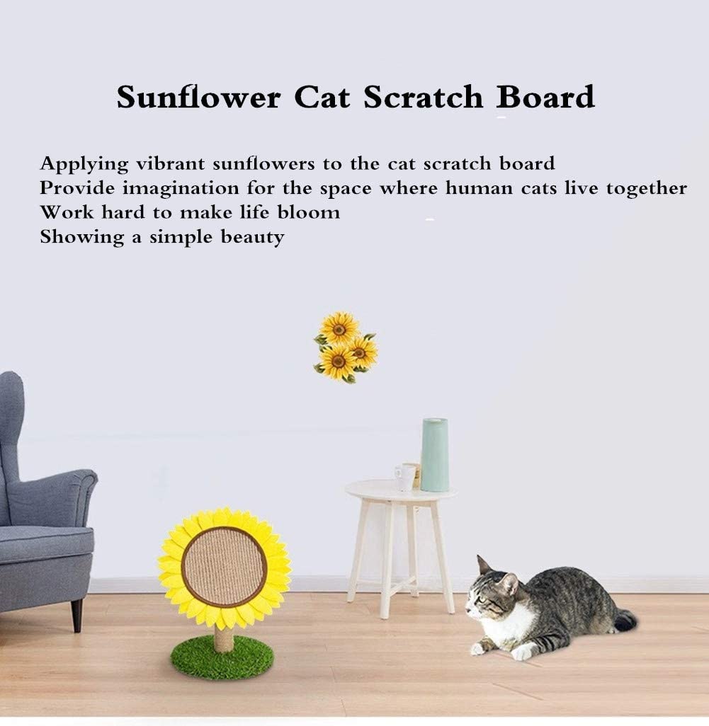 Sunflower Cat Scratching Post with Sisal
