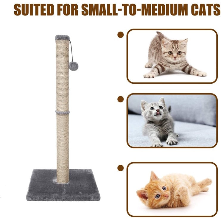 88cm Tall Cat Scratching Post / Pole (Light Grey)