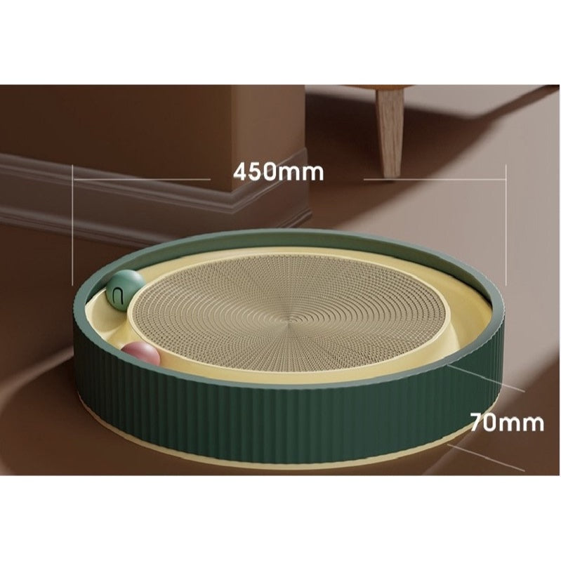 Interactive Cat Scratching Board with Ball & Scratch Bowl (Green/XL)