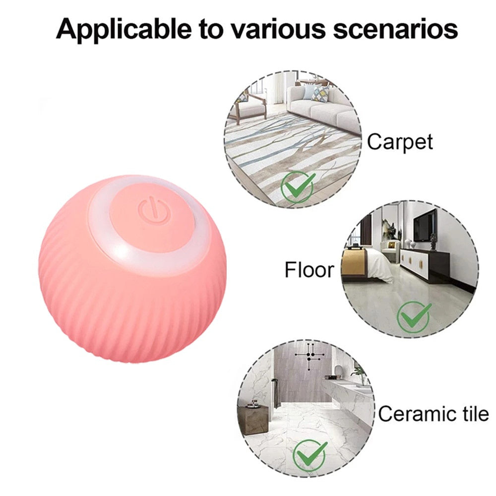 Petgravity Smart Interactive Rotating Ball Toy (Pink)