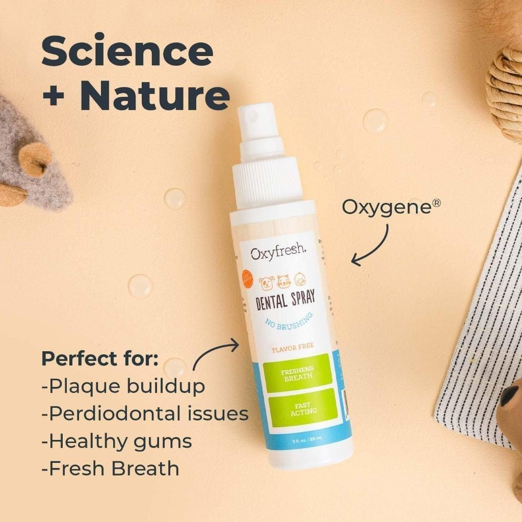 Oxyfresh Advanced Pet Dental Spray for Dogs and Cats 3oz/89ml
