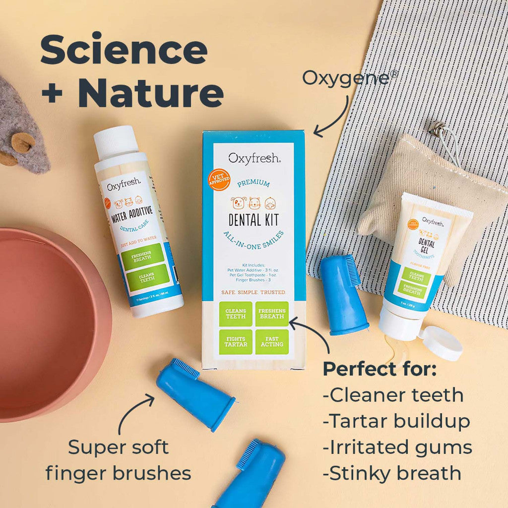 Oxyfresh Premium Pet Dental Kit for Dogs & Cats