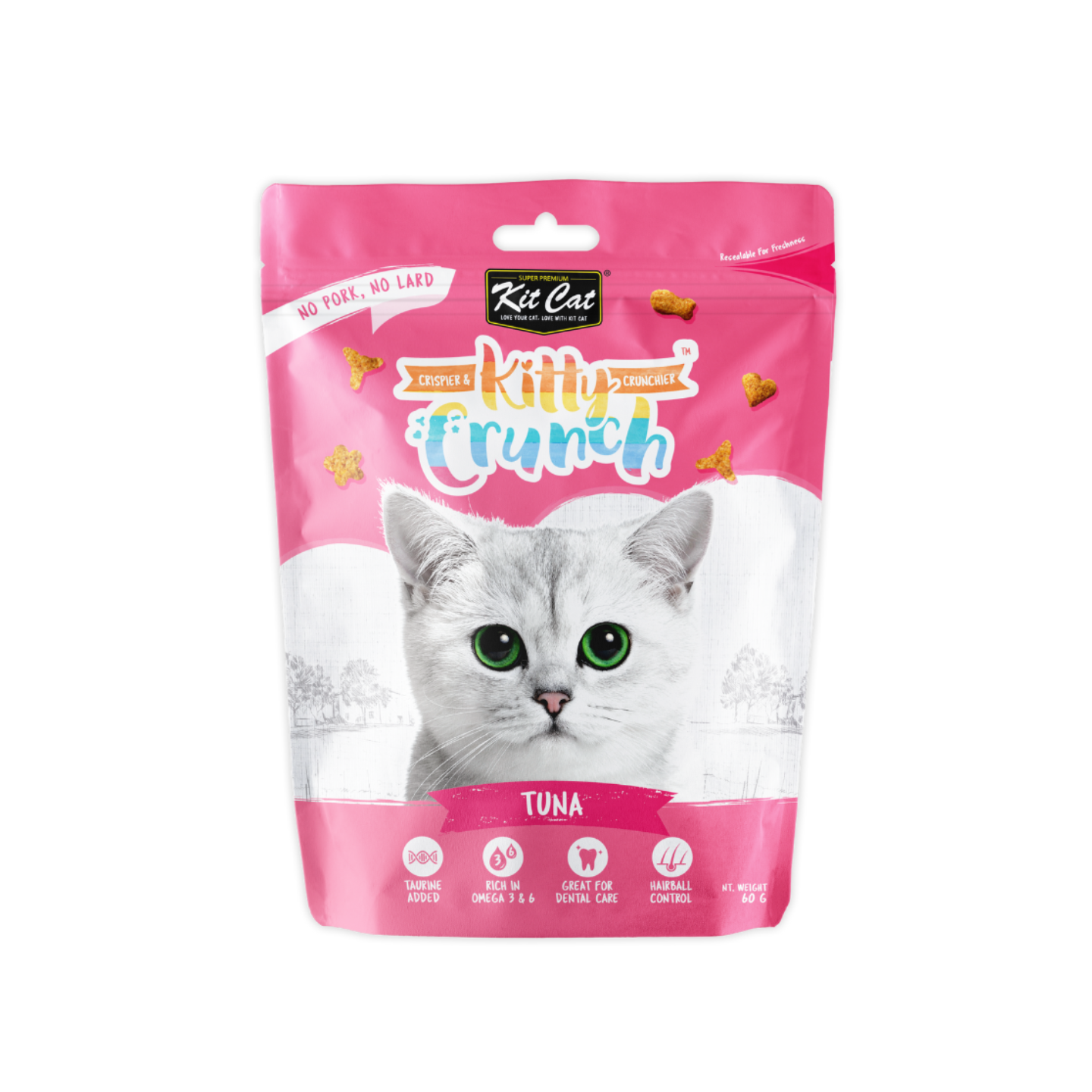 Kit Cat Kitty Crunch Tuna Flavour Cat Treat 60g