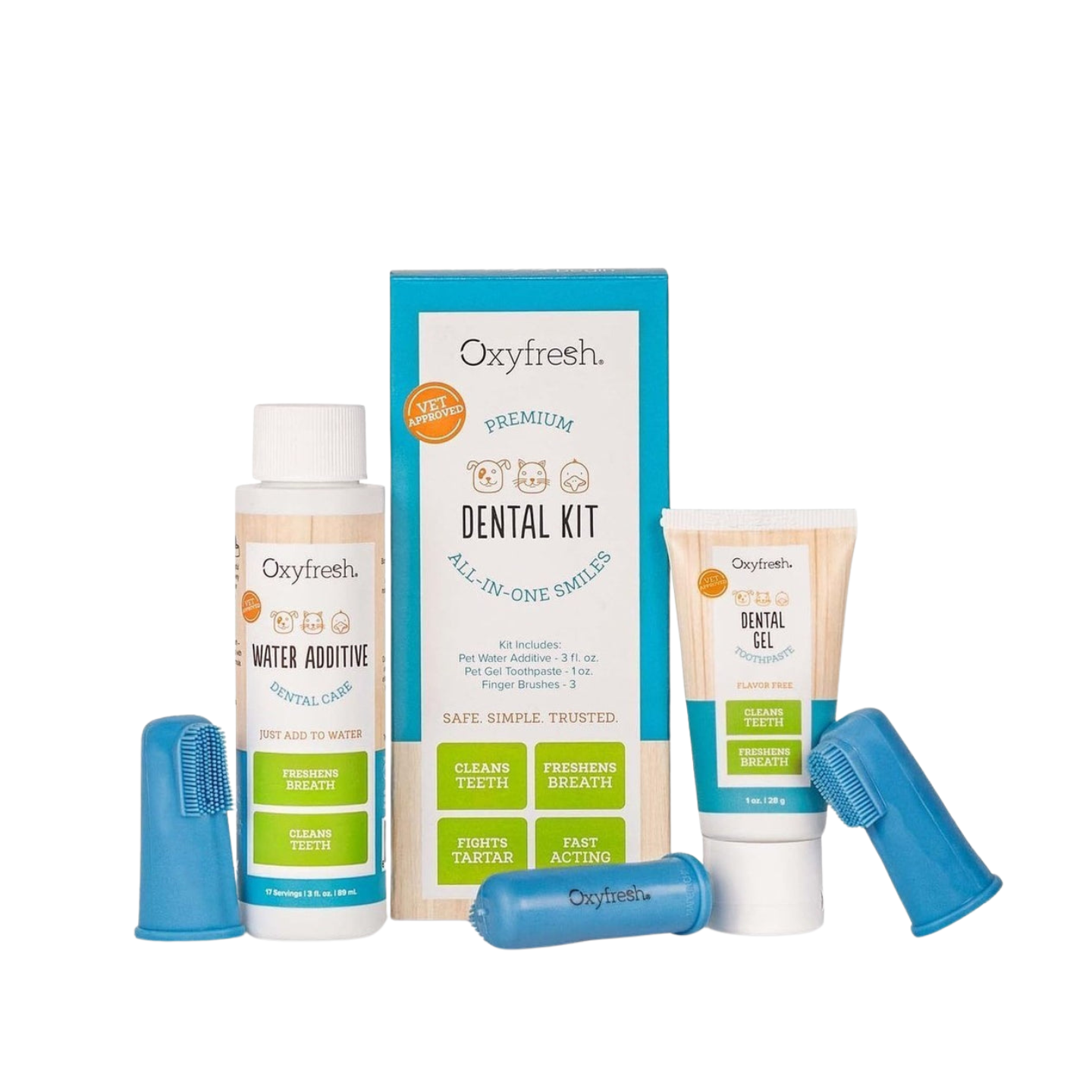 Oxyfresh Premium Pet Dental Kit for Dogs & Cats
