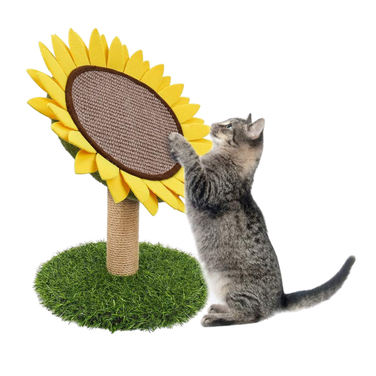 Sunflower Cat Scratching Post with Sisal