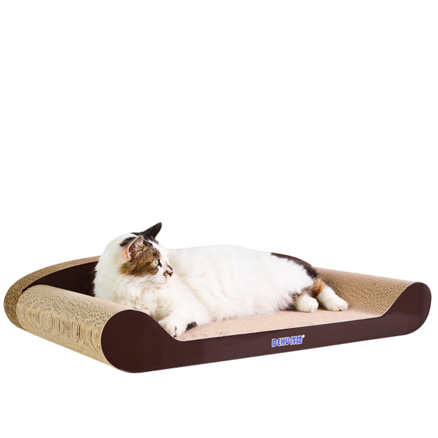 83cm Brown Cat Scratch Board - Durable Recyclable Cardboard with Catnip