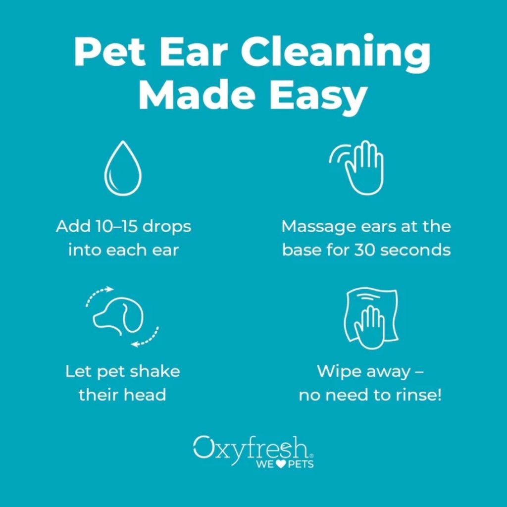 Oxyfresh Pet Ear Cleaner Advanced for Dogs & Cats 1oz/30ml