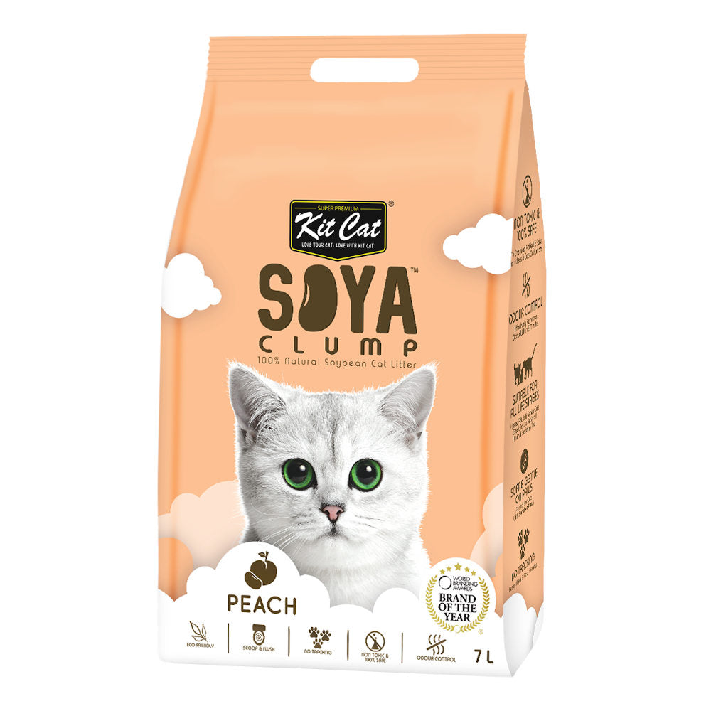 [6 Packs] Kit Cat Soya Clump Peach 7L