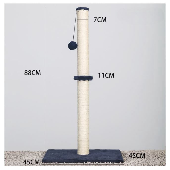88cm Tall Cat Scratching Post / Pole (Dark Grey)