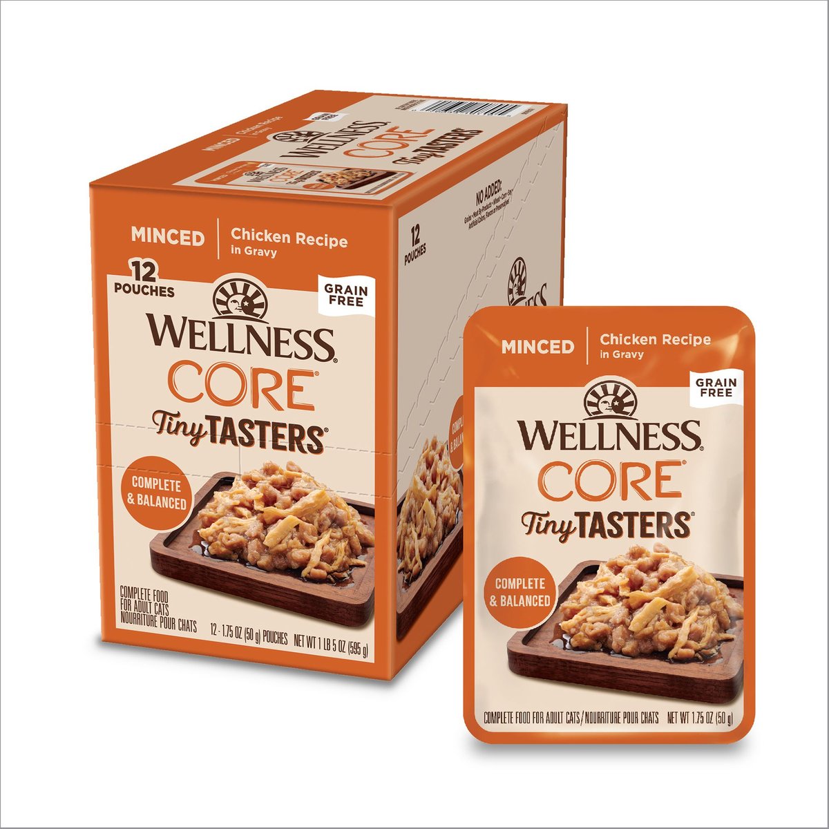 [12 Pouches] Wellness CORE Tiny Tasters Minced Chicken 1.75oz