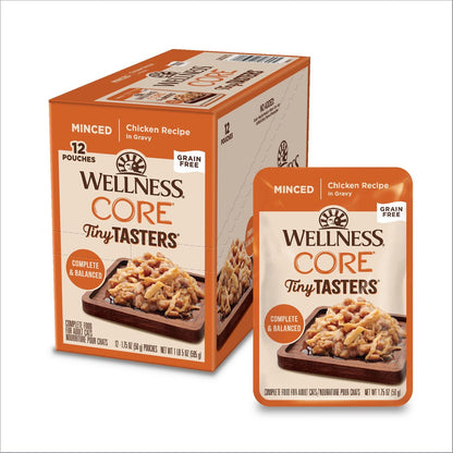 [12 Pouches] Wellness CORE Tiny Tasters Minced Chicken 1.75oz