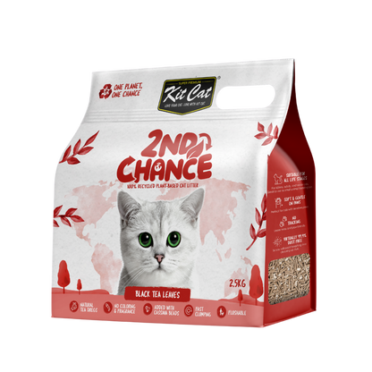 [6 Packs] Kit Cat 2nd Chance Black Tea Leaves Cat Litter 2.5kg
