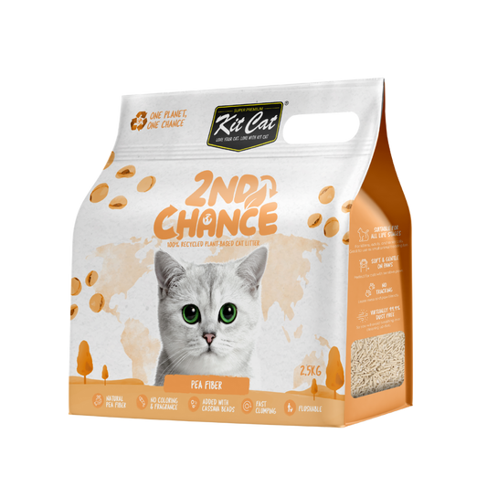 [6 Packs] Kit Cat 2nd Chance Pea Fiber Cat Litter 2.5kg