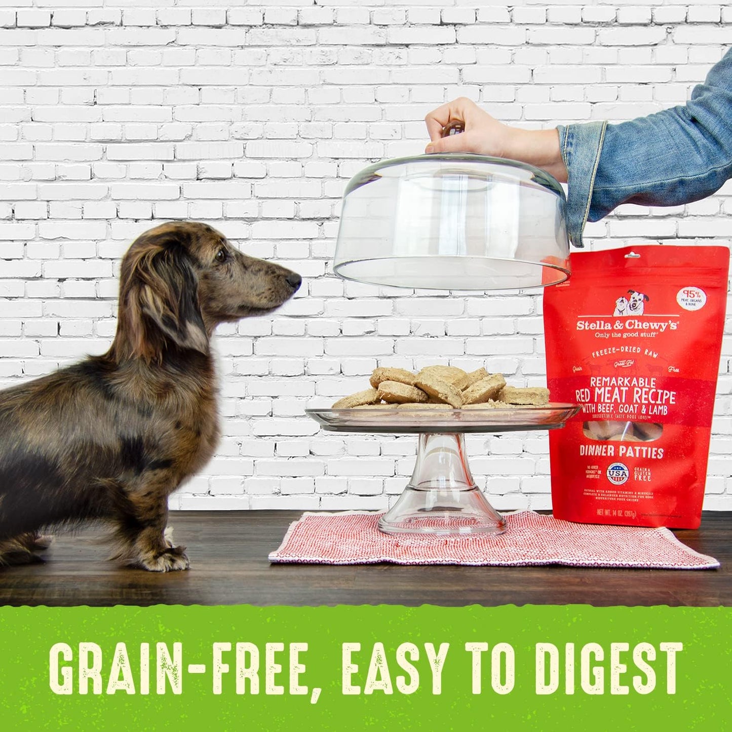 Stella & Chewy's Dog Freeze-Dried Dinner Patties Duck, Duck, Goose 18oz
