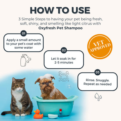 Oxyfresh Shiny Coat Anti-Itch Cats & Dogs Shampoo Gentle Formula Sensitive Skin 8oz / 237ml