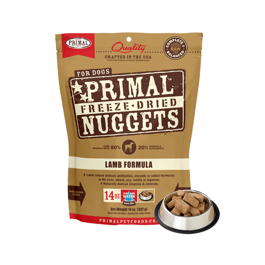 Primal Canine Freeze-Dried Nuggets Lamb Formula 14oz