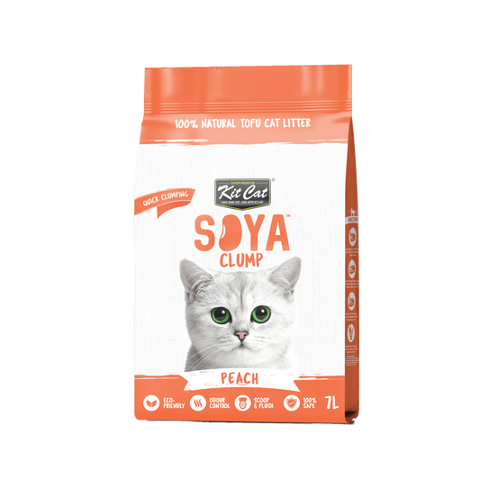 [6 Packs] Kit Cat Soya Clump Peach 7L