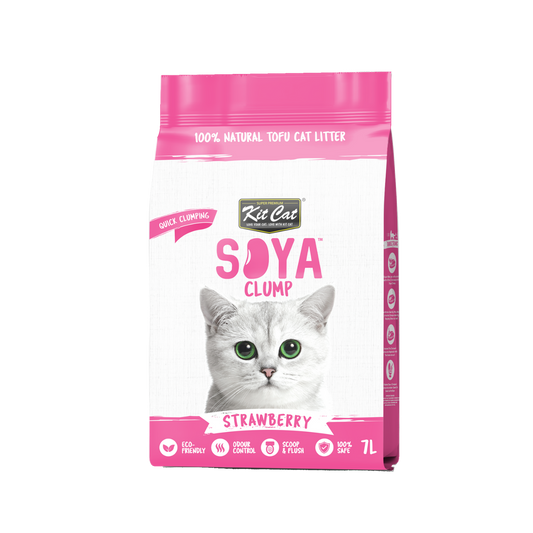 [6 Packs] Kit Cat Soya Clump Strawberry 7L