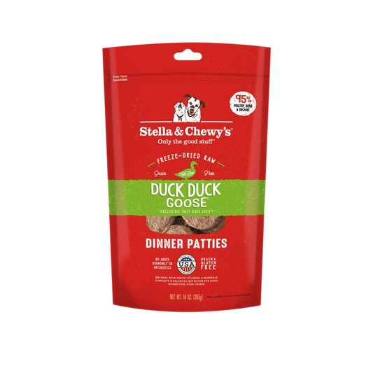 Stella & Chewy's Dog Freeze-Dried Dinner Patties Duck, Duck, Goose 18oz