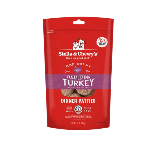 Stella & Chewy's Dog Freeze Dried Dinner Patties Tantalizing Turkey 14oz
