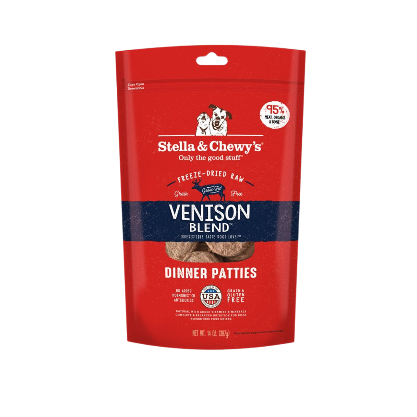 Stella & Chewy's Dog Freeze-Dried Dinner Patties Venison Blend 14oz