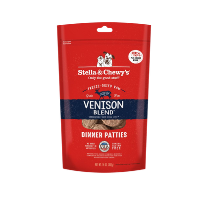 Stella & Chewy's Dog Freeze-Dried Dinner Patties Venison Blend 14oz