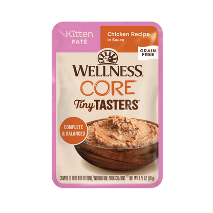 [12 Pouches] Wellness CORE Tiny Tasters Kitten Chicken Pate 1.75oz