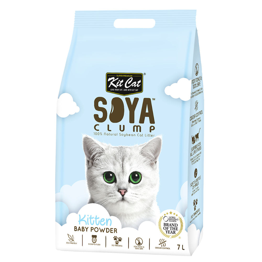 [6 Packs] Kit Cat Soya Clump Kitten Baby Powder 7L