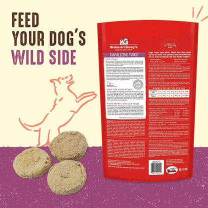 Stella & Chewy's Dog Freeze Dried Dinner Patties Tantalizing Turkey 14oz