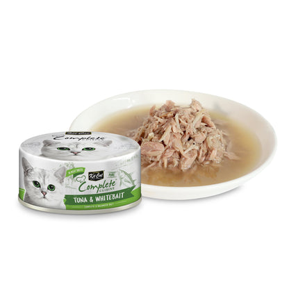 [24 Cans] Kit Cat Complete Cuisine Tuna & Whitebait 70g