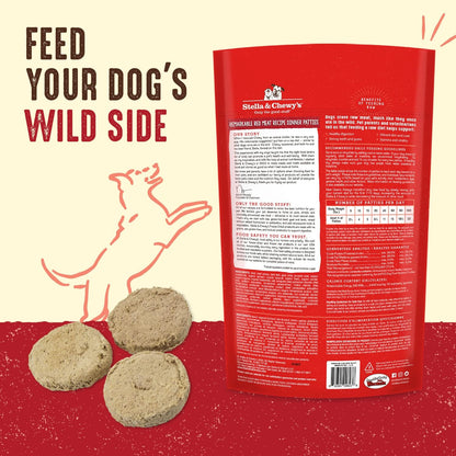 Stella & Chewy's Dog Freeze-Dried Dinner Patties Remarkable Red Meat Beef, Goat & Lamb 14oz