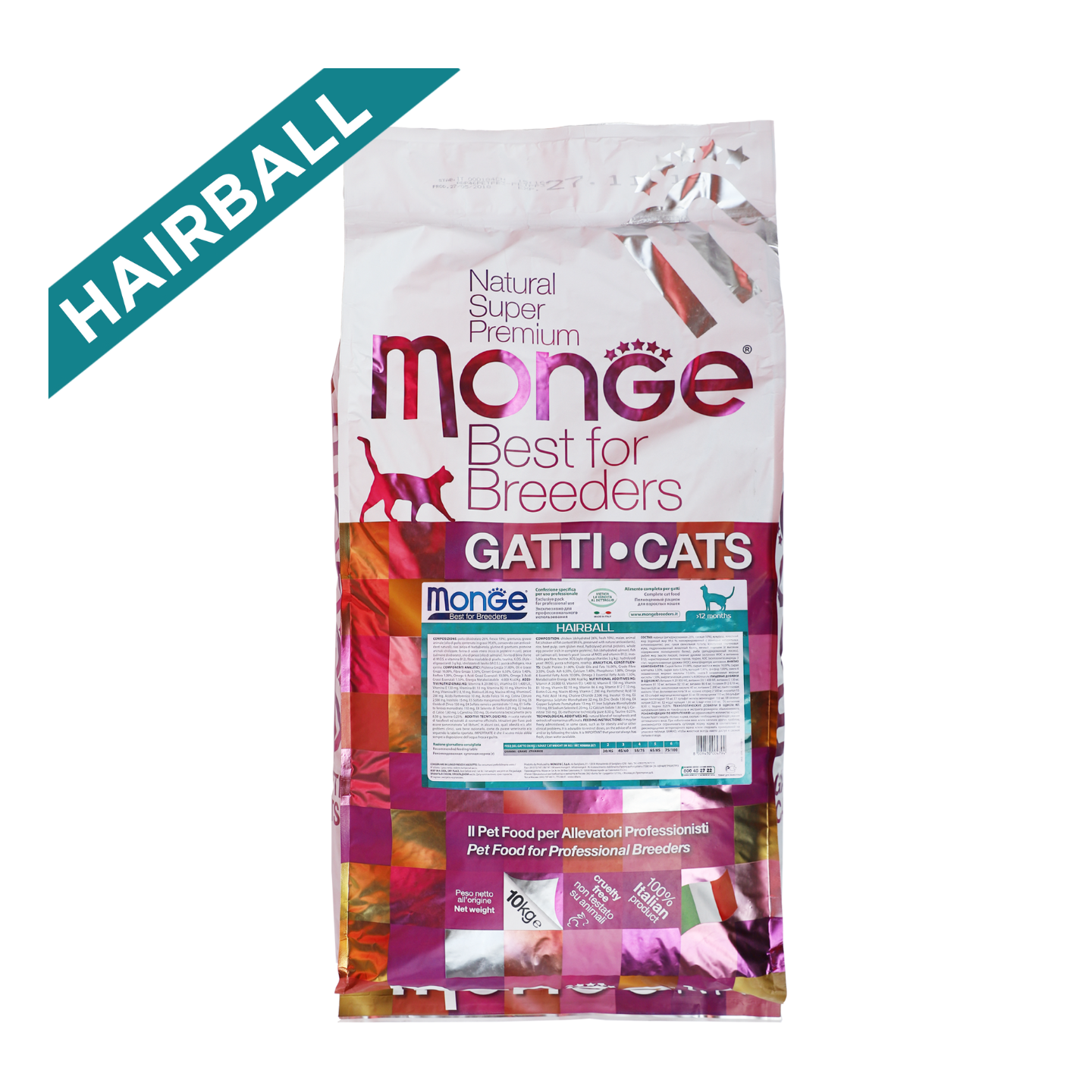 Monge Natural Superpremium Hairball 10kg