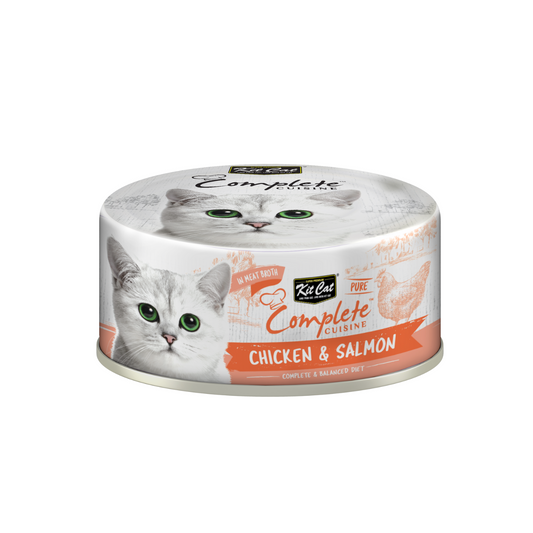 [24 Cans] Kit Cat Complete Cuisine Chicken & Salmon 70g