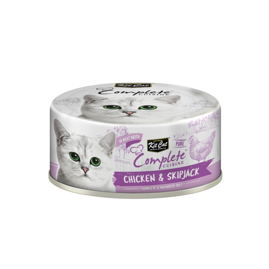 [24 Cans] Kit Cat Complete Cuisine Chicken & Skipjack 70g