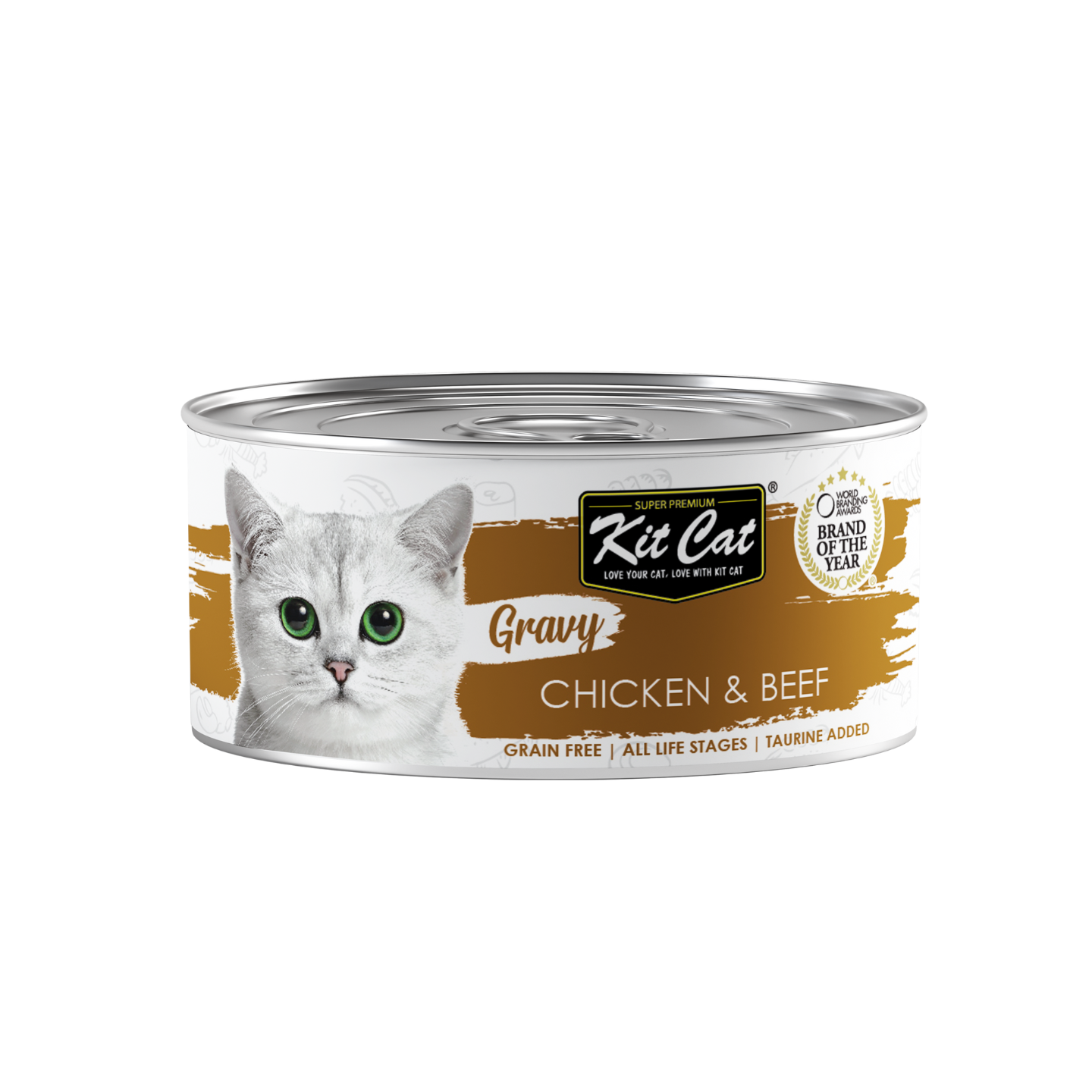 [24 Cans] Kit Cat Gravy Chicken & Beef 70g
