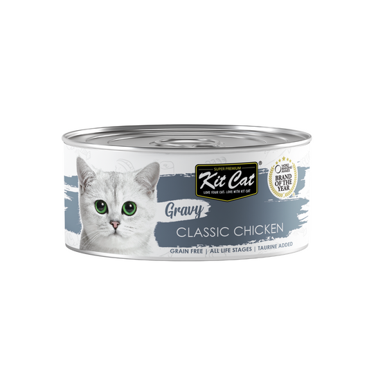 [24 Cans] Kit Cat Gravy Classic Chicken 70g