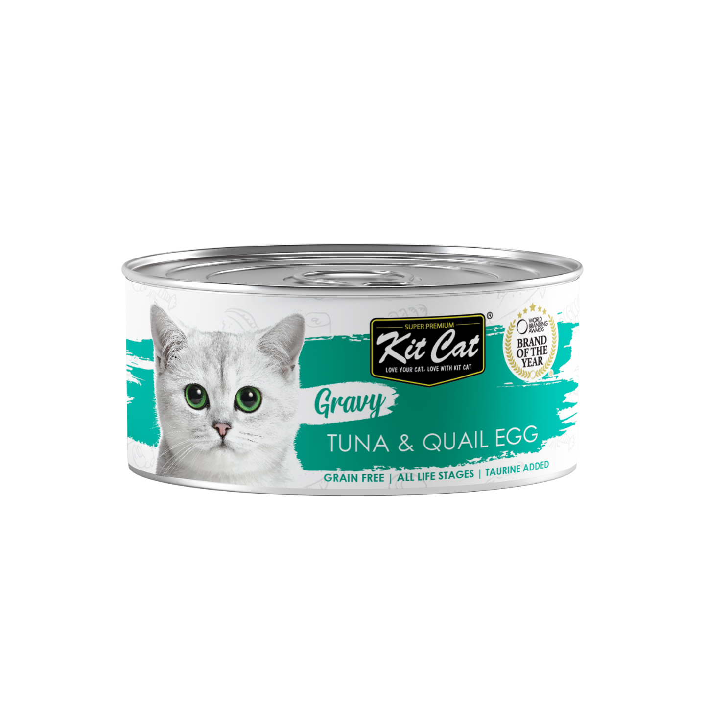 [24 Cans] Kit Cat Gravy Tuna & Quail Egg 70g
