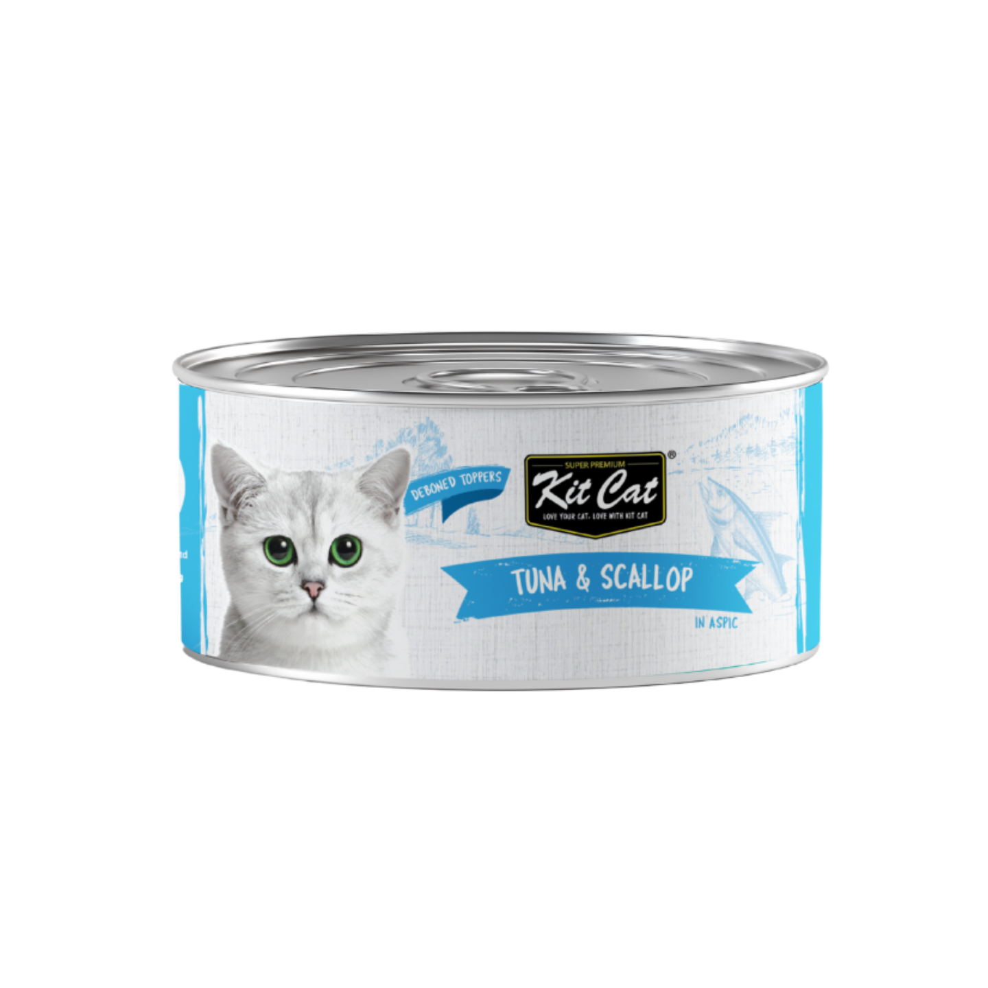 [24 Cans] Kit Cat Deboned Tuna & Scallop 80g